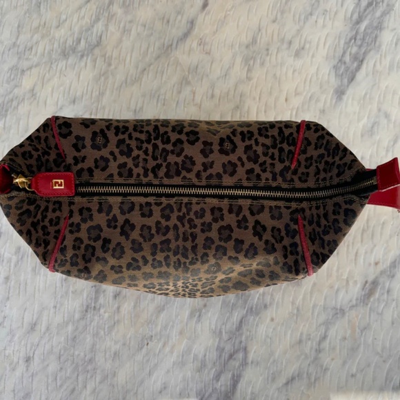 Authentic Fendi Vintage Leopard Print Vanity Bag - Picture 10 of 14